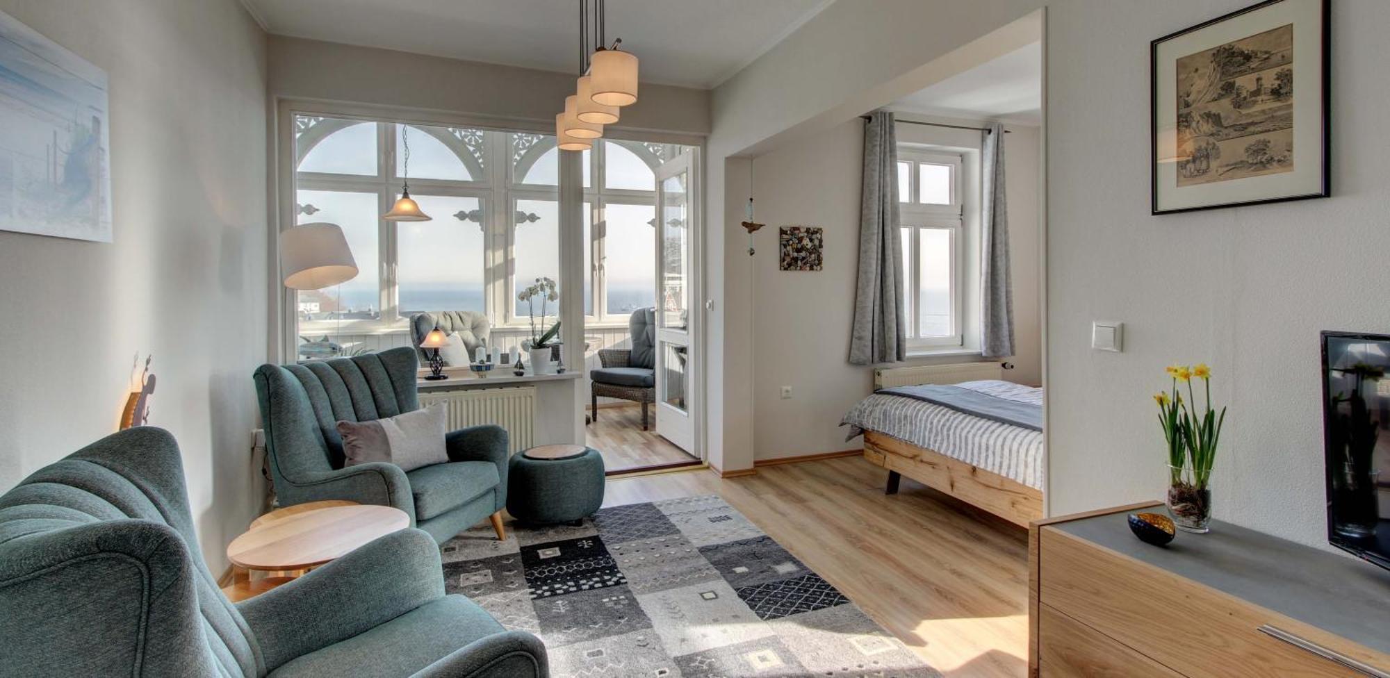 Villa Fernsicht - Wohnung Nr 1 - Mit Meerblick Sassnitz Exterior foto